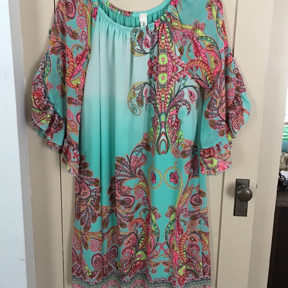 Colorful dress.